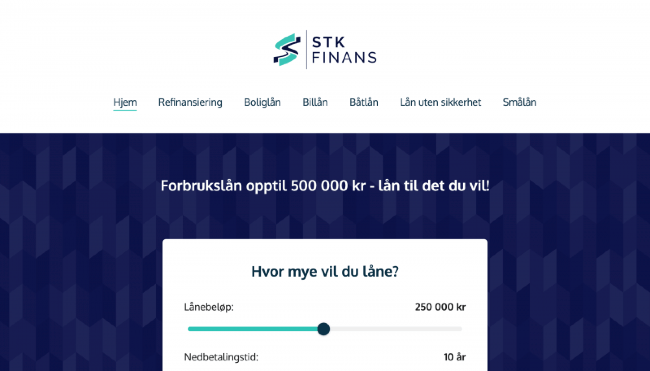 STK Finans - Lån opp til 500 000 kr