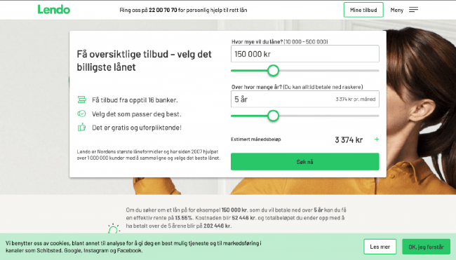 Lendo - Forbrukslån opp til 500 000 kr