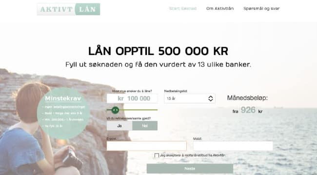 Aktivt Lån - Lån opp til 500 000 kr