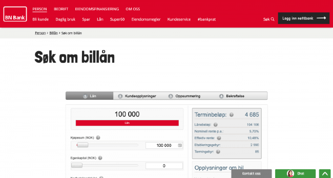 BN Bank billån erfaring og diskusjon 