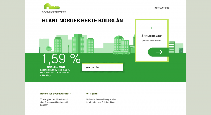 Boligkreditt - boliglån opp til 12 750 000 kr