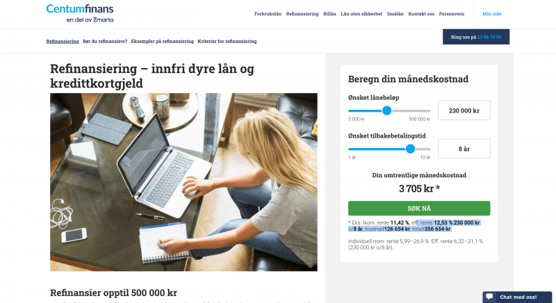 Centum Finans refinansiering