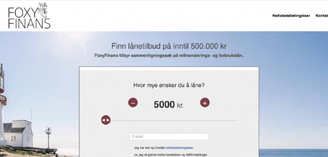 FoxyFinans - Lån opp til 500 000 kr