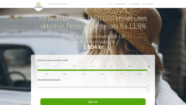 Frogtail - Lån opp til 50 000 kr