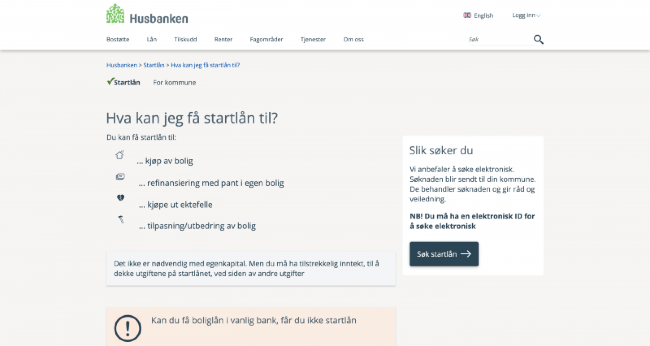 Husbanken - Lån opp til 100 000 kr