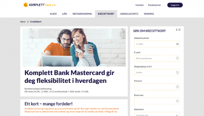 Komplett Bank Mastercard