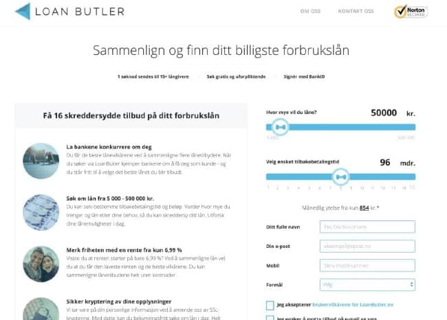 LoanButler - Lån opp til 500 000 kr