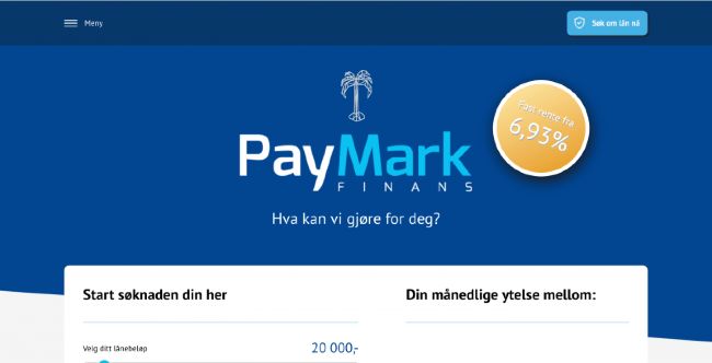 Paymark Finans - Lån opp til 150 000 kr