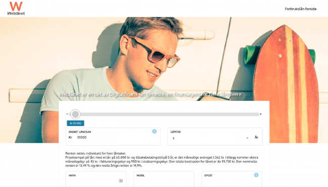 Weblånet - Lån opp til 500 000 kr